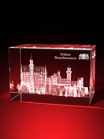 Schloss Neuschwanstein - Quader (120 x 80 x 80) – GLASFOTO.COM